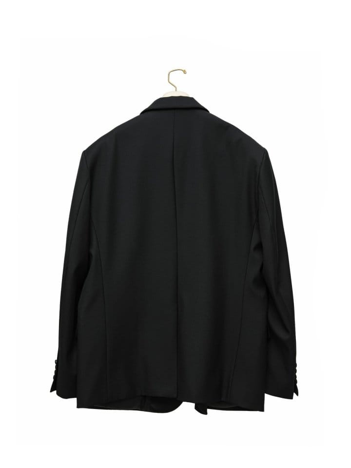 Paper Moon - Korean Women Fashion - #momslook - Oversized Silky Lapel Single Tuxedo Blazer - 7