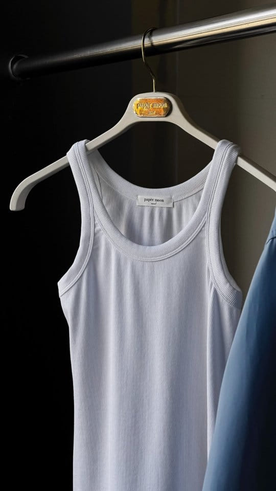 Paper Moon - Korean Women Fashion - #momslook - Sleeveless Rib Jersey Tank Top