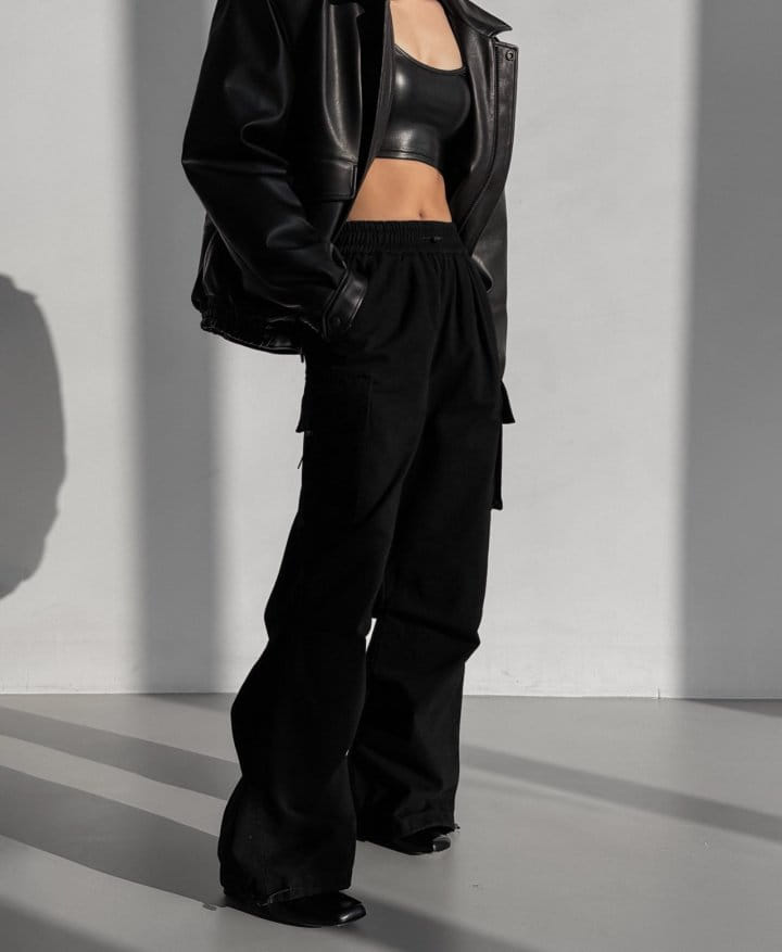 Paper Moon - Korean Women Fashion - #momslook - Washed Cotton Cargo Jogger Trousers