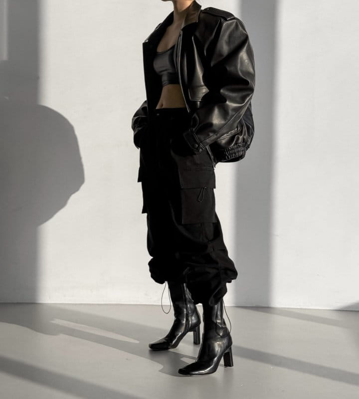 Paper Moon - Korean Women Fashion - #momslook - Washed Vegan L A1RMAN Flight Jacket  - 6