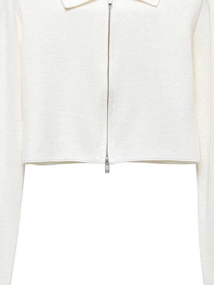 Paper Moon - Korean Women Fashion - #momslook - Two Way Zipped Detail Cropped Cardigan - 11