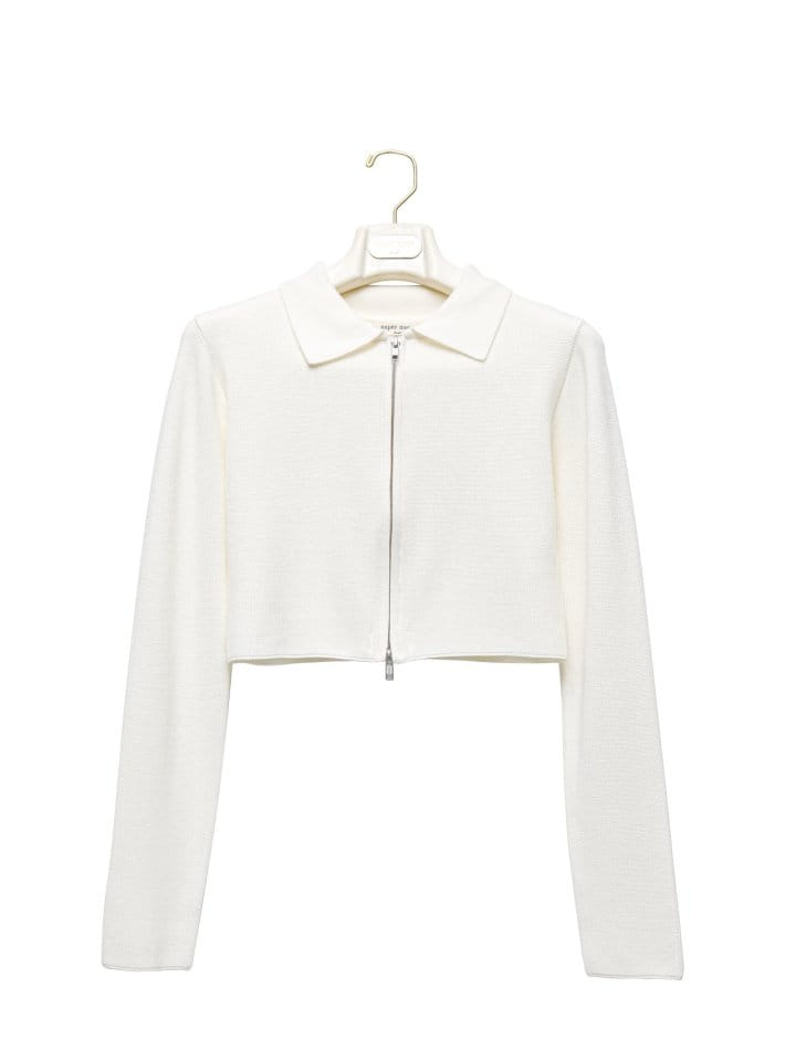 Paper Moon - Korean Women Fashion - #womensfashion - Two Way Zipped Detail Cropped Cardigan - 4