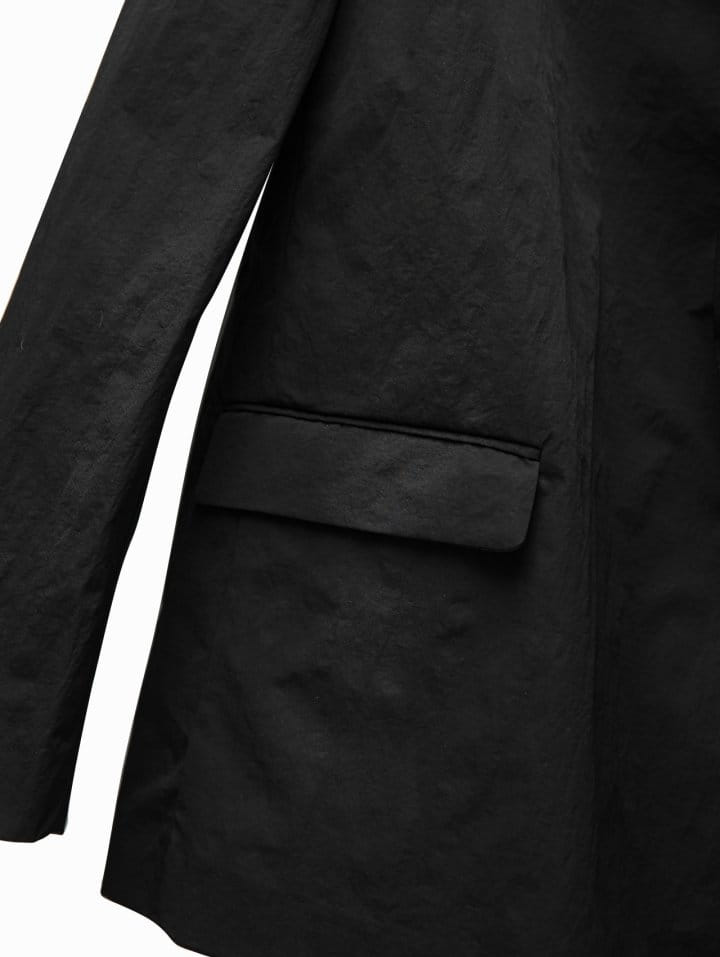 Paper Moon - Korean Women Fashion - #momslook - Oversized Back Side Slit Nylon Twill Blazer  - 11