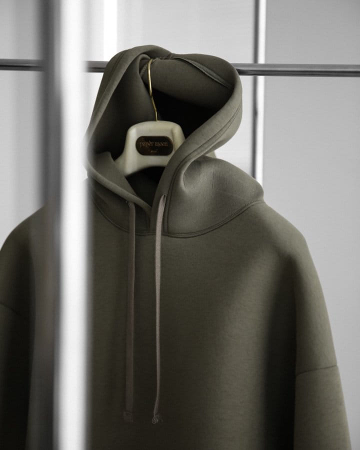 Paper Moon - Korean Women Fashion - #momslook - Oversized Neoprene Hoodie Sweatshirt  - 3