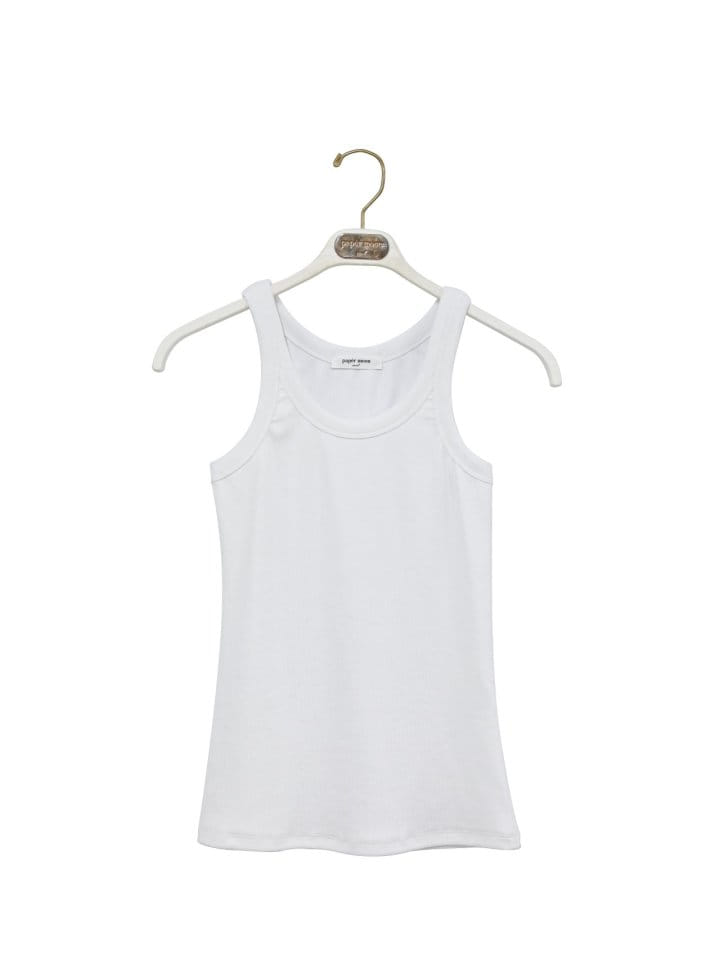Paper Moon - Korean Women Fashion - #womensfashion - Sleeveless Rib Jersey Tank Top  - 4