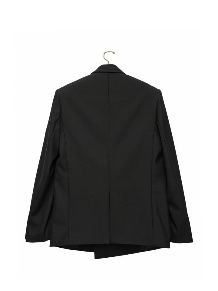 Paper Moon - Korean Women Fashion - #momslook - Bi Color Stitch Point Peaked Lapel Tuxedo Blazer - 7