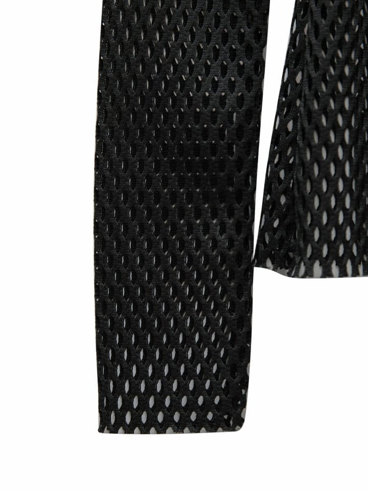 Paper Moon - Korean Women Fashion - #momslook - Fishnet Mock Neck Top - 10