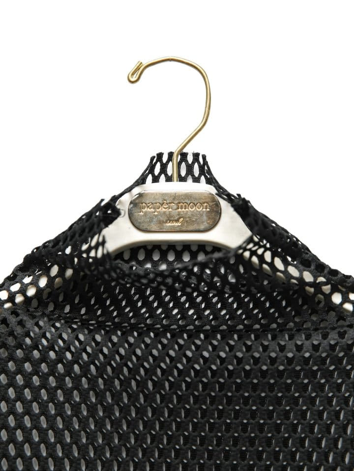 Paper Moon - Korean Women Fashion - #momslook - Fishnet Mock Neck Top - 6