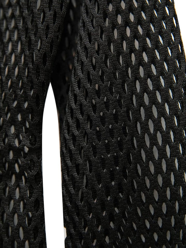 Paper Moon - Korean Women Fashion - #momslook - Fishnet Mock Neck Top - 8