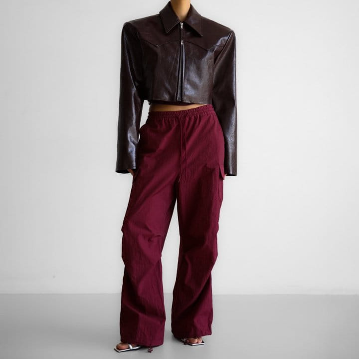 Paper Moon - Korean Women Fashion - #momslook - Western Zipped Up Vegan L Cropped Jacket