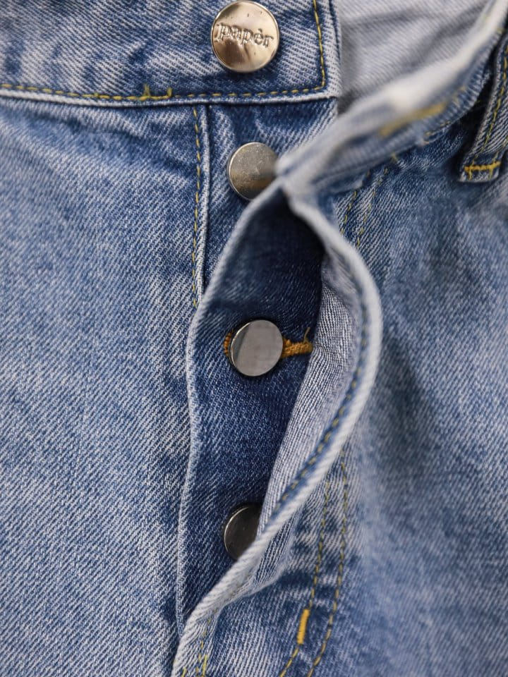 Paper Moon - Korean Women Fashion - #momslook - Maxi Length Button Fly Boyfriend Jeans - 7
