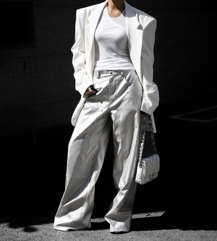 Paper Moon - Korean Women Fashion - #momslook - Classic Oversized Maxi Length Blazer - 3