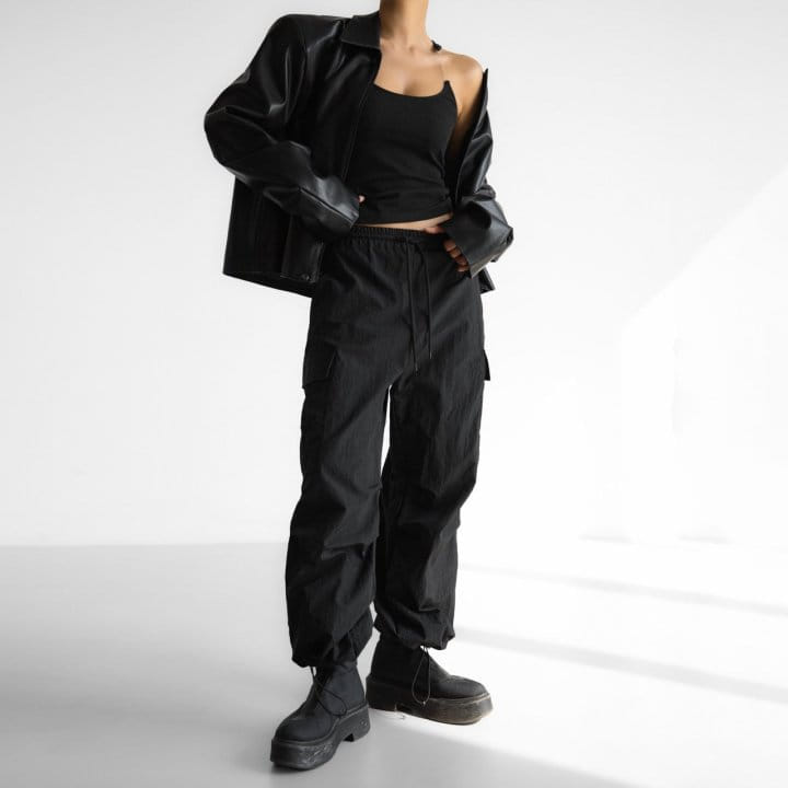 Paper Moon - Korean Women Fashion - #momslook - Two Way Zipped Vegan L jacket - 3
