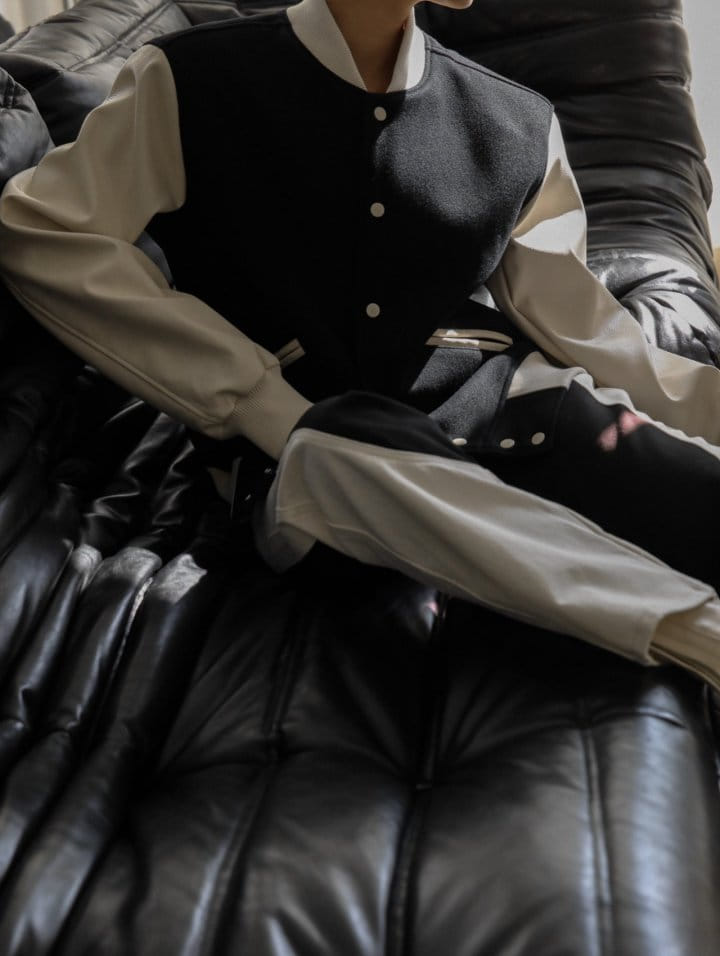 Paper Moon - Korean Women Fashion - #momslook - Classic L Sleeve Stadium Jacket - 6
