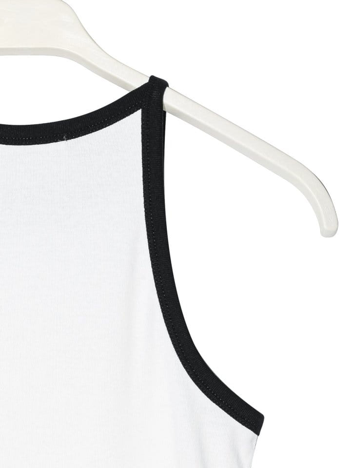 Paper Moon - Korean Women Fashion - #restrostyle - Bi Color Halter Neck Sleeveless Tank Top - 11