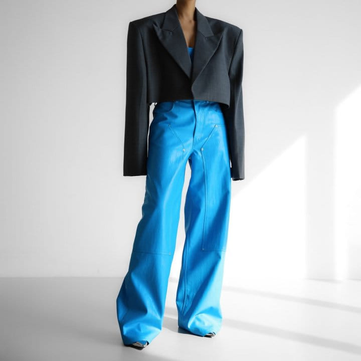 Paper Moon - Korean Women Fashion - #pursuepretty - W Peaked Lapel Buttonless Cropped Blazer - 4
