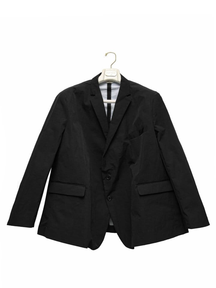 Paper Moon - Korean Women Fashion - #romanticstyle - Oversized Back Side Slit Nylon Twill Blazer  - 5