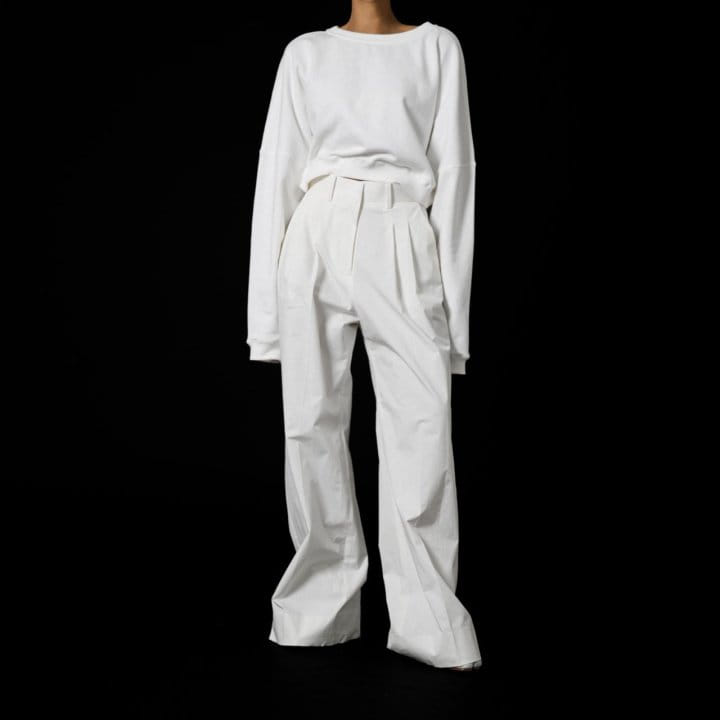 Paper Moon - Korean Women Fashion - #romanticstyle - C Two Pin Tuck Wide Trousers - 9