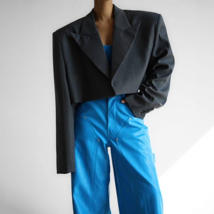 Paper Moon - Korean Women Fashion - #romanticstyle - W Peaked Lapel Buttonless Cropped Blazer - 5