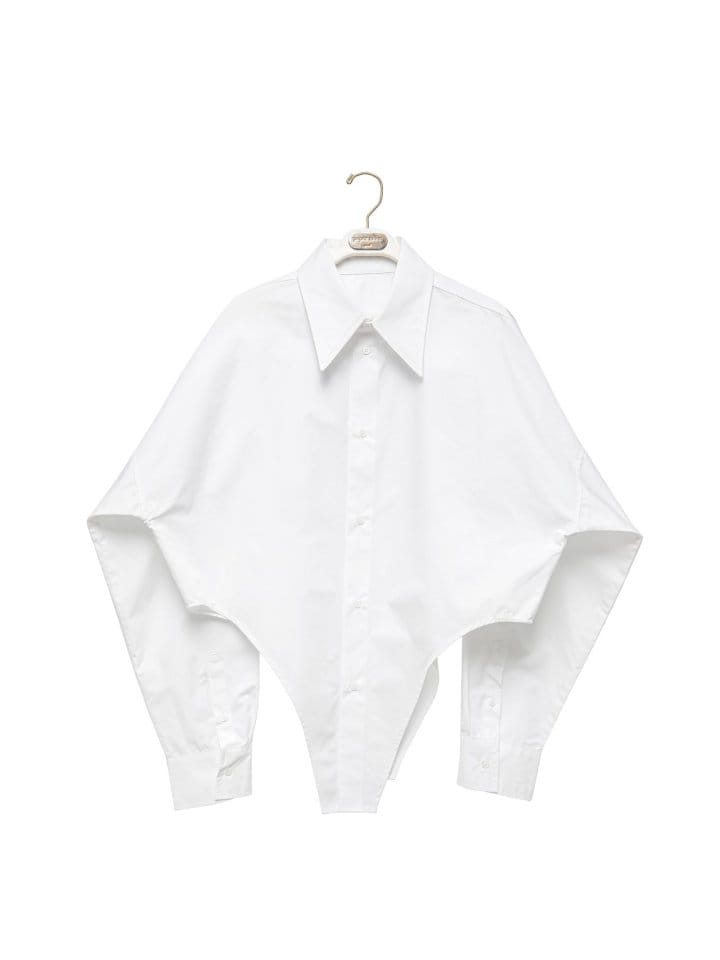 Paper Moon - Korean Women Fashion - #shopsmall - Bodysuit Detail Button Down Shirt - 5