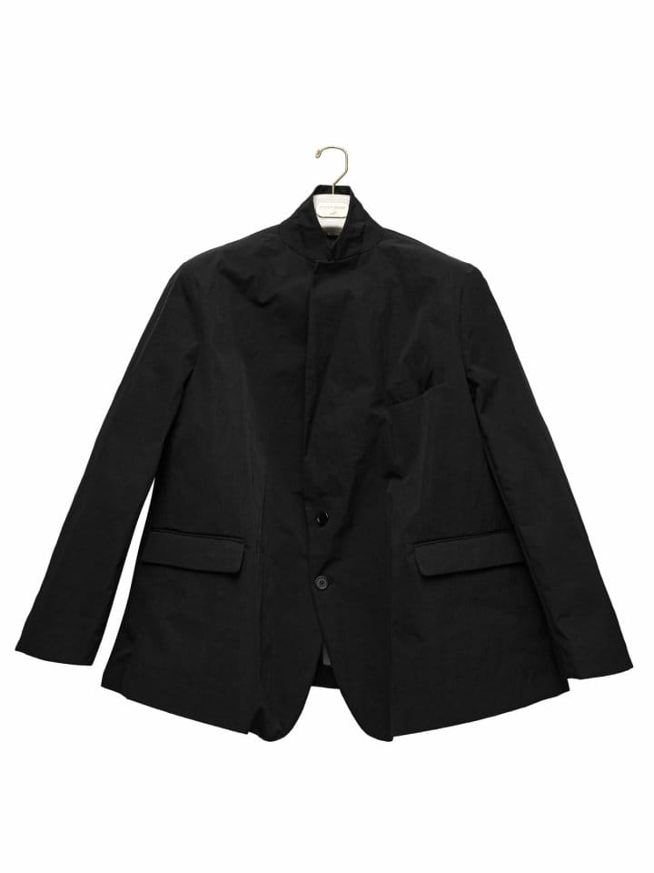 Paper Moon - Korean Women Fashion - #thatsdarling - Oversized Back Side Slit Nylon Twill Blazer  - 7