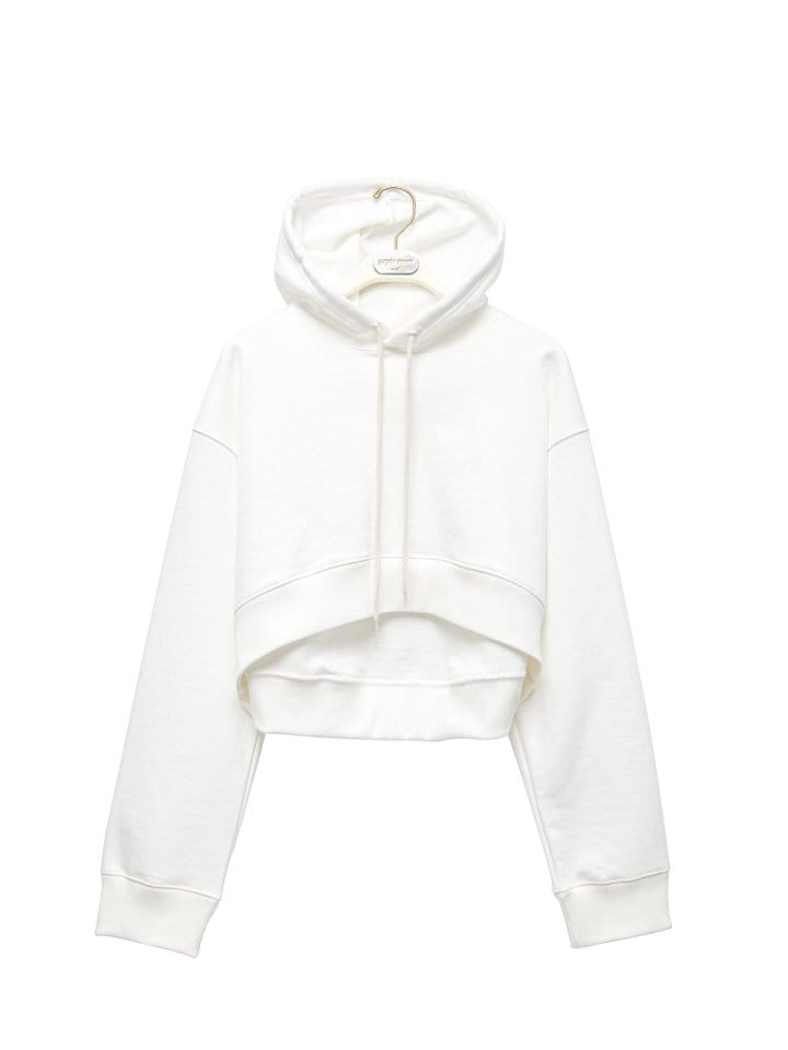 Paper Moon - Korean Women Fashion - #thelittlethings - Round Hem Detail Cropped Hoodie  - 5