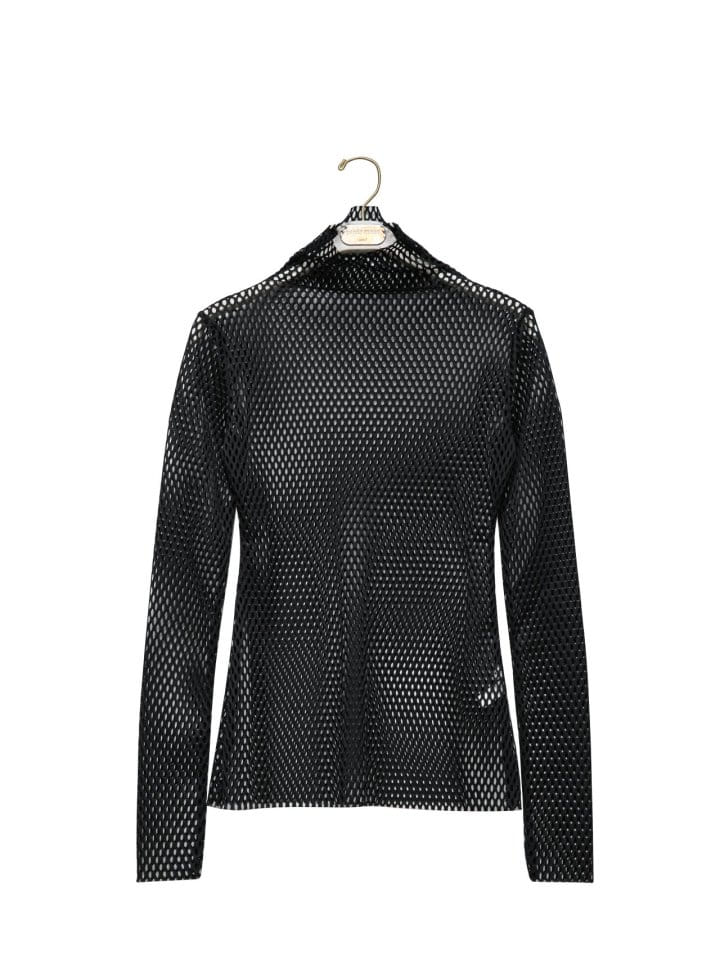 Paper Moon - Korean Women Fashion - #thelittlethings - Fishnet Mock Neck Top - 3