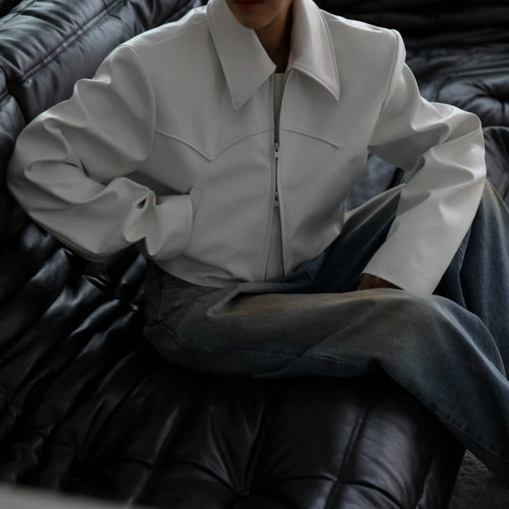 Paper Moon - Korean Women Fashion - #thelittlethings - Western Zipped Up Vegan Leather Cropped Jacket - 10