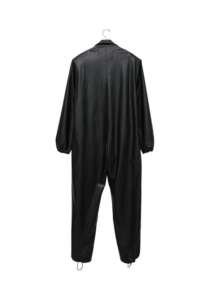 Paper Moon - Korean Women Fashion - #vintageinspired - Oversized Vegan L Snap Button Detail Jumpsuit - 7