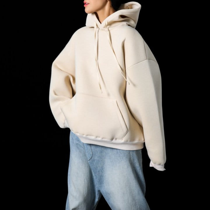 Paper Moon - Korean Women Fashion - #womensfashion - Oversized Neoprene Hoodie Sweatshirt - 4