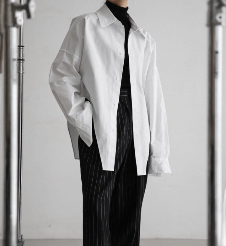 Paper Moon - Korean Women Fashion - #vintagekidsstyle - Bodysuit Detail Button Down Shirt