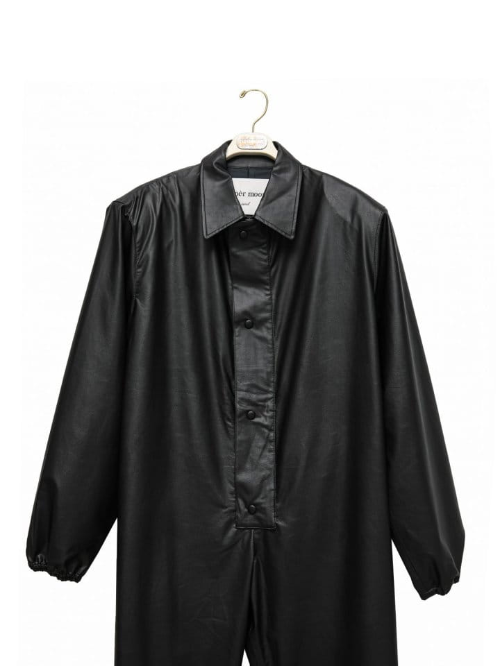 Paper Moon - Korean Women Fashion - #vintagekidsstyle - Oversized Vegan L Snap Button Detail Jumpsuit - 8