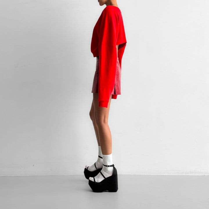 Paper Moon - Korean Women Fashion - #vintagekidsstyle - Crinkle Patent Vegan L Mini Skirt - 5