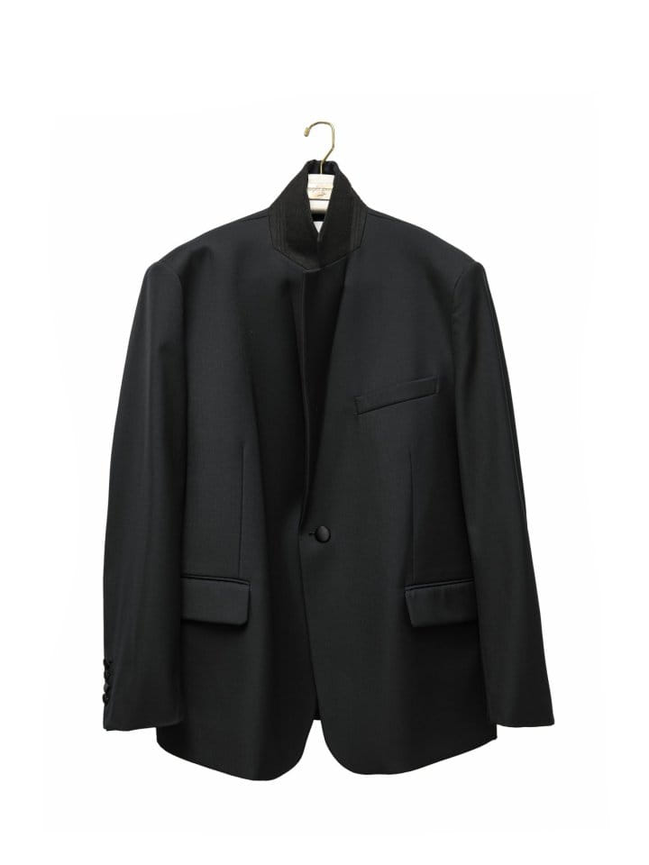 Paper Moon - Korean Women Fashion - #womensfashion - Oversized Silky Lapel Single Tuxedo Blazer - 8