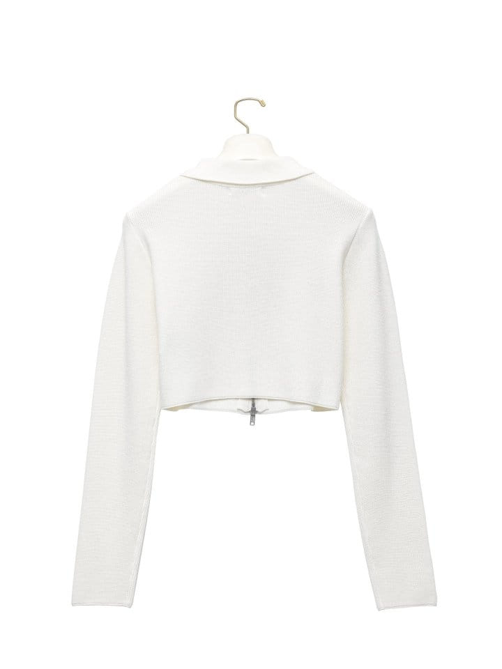 Paper Moon - Korean Women Fashion - #womensfashion - Two Way Zipped Detail Cropped Cardigan - 5