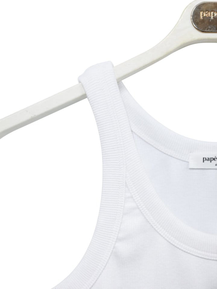 Paper Moon - Korean Women Fashion - #womensfashion - Sleeveless Rib Jersey Tank Top  - 7