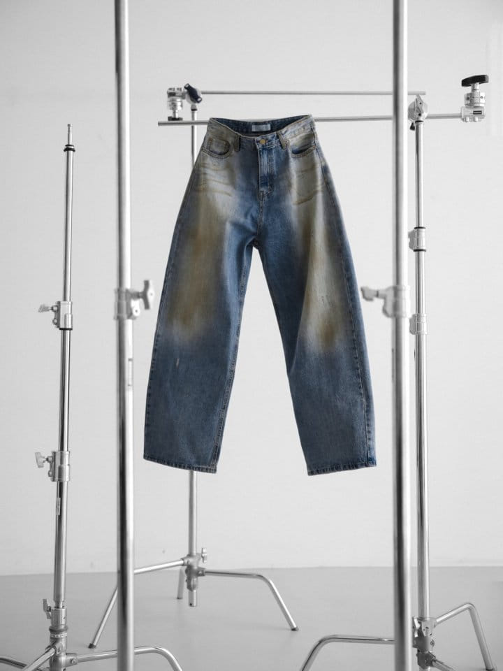 Paper Moon - Korean Women Fashion - #womensfashion - Dusty Mud Washed Wide Denim Trousers  - 2