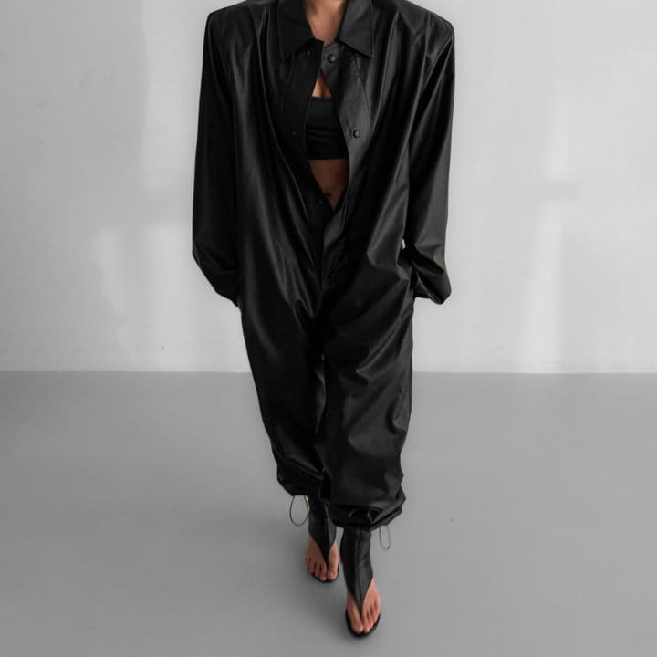 Paper Moon - Korean Women Fashion - #womensfashion - Oversized Vegan L Snap Button Detail Jumpsuit - 2