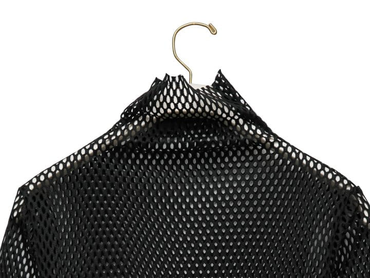 Paper Moon - Korean Women Fashion - #womensfashion - Fishnet Mock Neck Top - 11