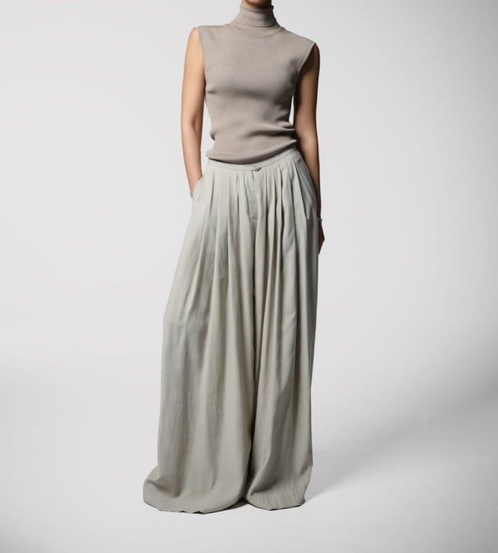 Paper Moon - Korean Women Fashion - #womensfashion - Bamboo Pleated Pin Tuck Wide Trousers
