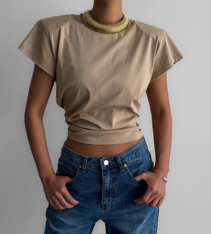 Paper Moon - Korean Women Fashion - #womensfashion - Premium C Classic Slim Padded T Shirt - 2