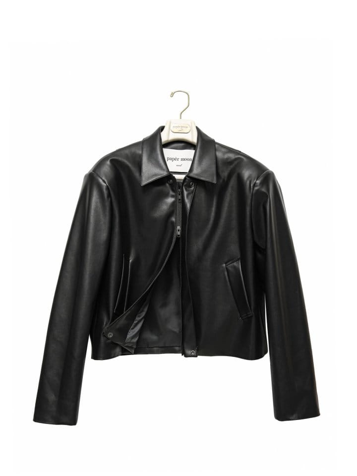 Paper Moon - Korean Women Fashion - #womensfashion - Two Way Zipped Vegan L jacket - 6