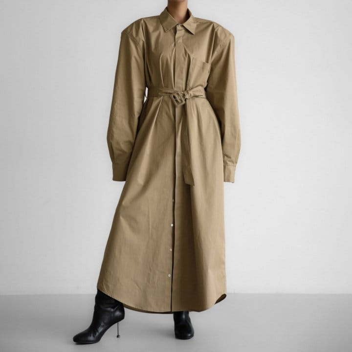 Paper Moon - Korean Women Fashion - #womensfashion - Trench Belted Detail Button Down Maxi Shirt Dress - 11