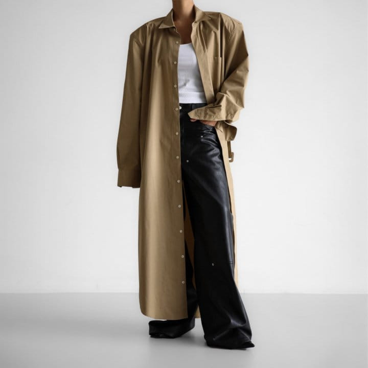 Paper Moon - Korean Women Fashion - #womensfashion - Trench Belted Detail Button Down Maxi Shirt Dress - 7