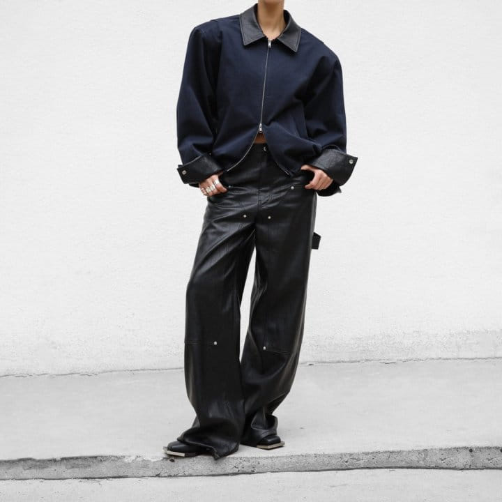 Paper Moon - Korean Women Fashion - #womensfashion - L Collar Bi Color C Blouson - 7
