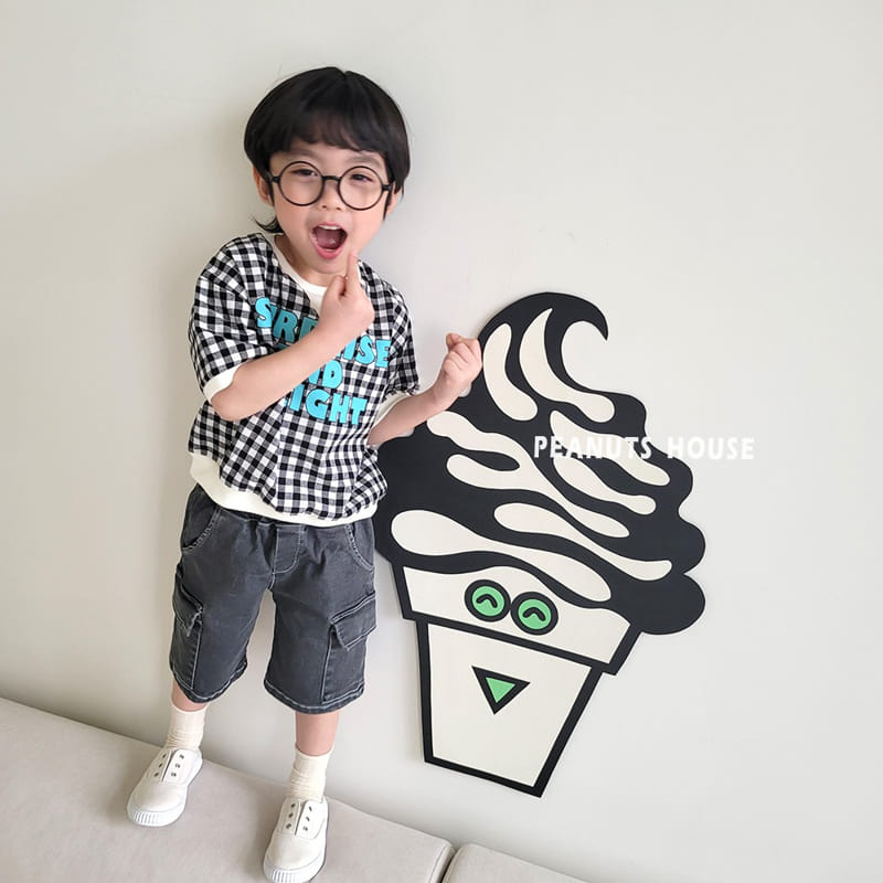 Peanuts - Korean Children Fashion - #designkidswear - Black Denim Shorts - 2