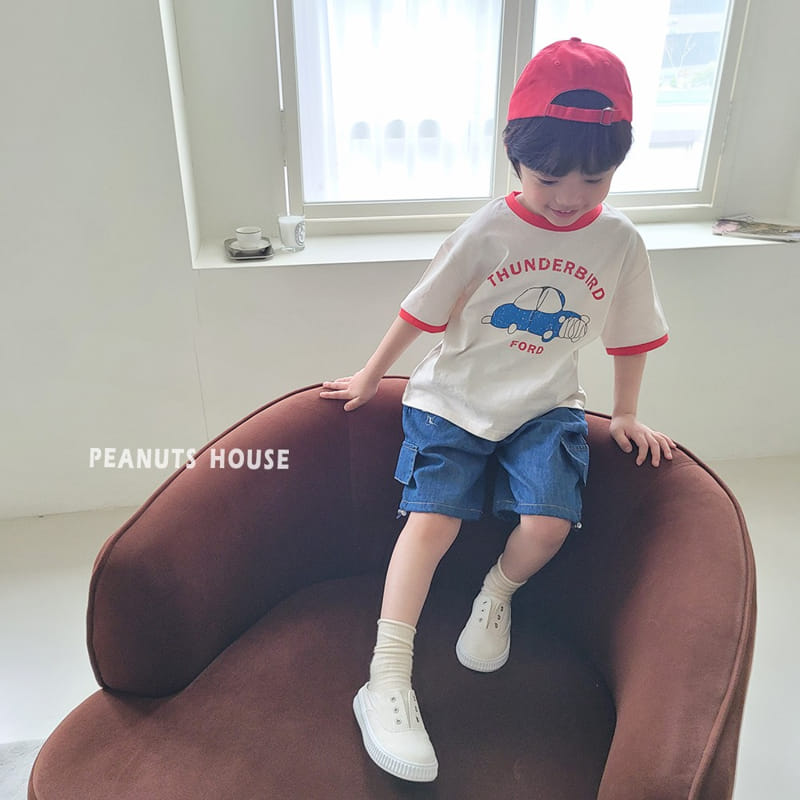 Peanuts - Korean Children Fashion - #minifashionista - String Denim Cropped Shorts - 8