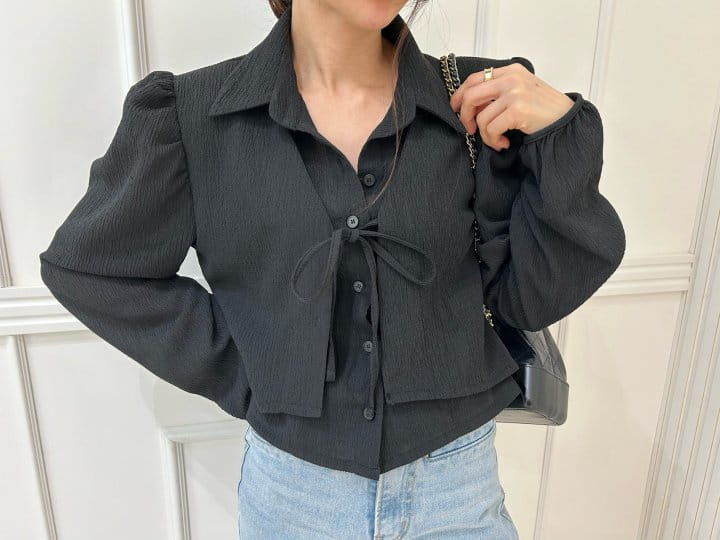Pearls room - Korean Women Fashion - #momslook - Wrap Blouse - 10