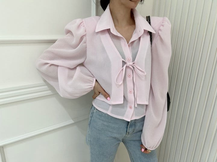 Pearls room - Korean Women Fashion - #momslook - Wrap Blouse - 6