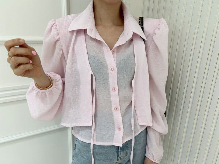 Pearls room - Korean Women Fashion - #momslook - Wrap Blouse - 8